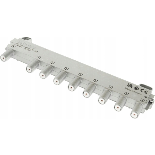 Splitter antenowy 8/1 aktywny 1 wejście 8 wyjść firma Televes 519508