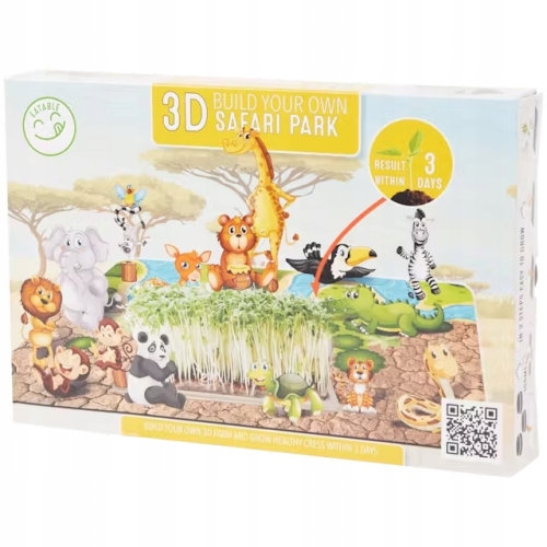 Zestaw do uprawy rzeżuchy dla dzieci do samodzielnego składania Safari Park