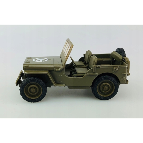 JEEP 1941 WILLYS MB METALOWY MODEL SAMOCHODU Z NAPĘDEM SKALA 1:34 NEX WELLY