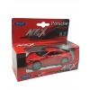 PORSCHE CARRERA S RED MARKOWY METALOWY MODEL SAMOCHODU Z NAPĘDEM SKALA 1:34
