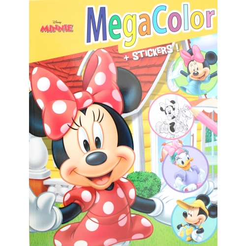 KOLOROWANKA MEGA COLOR DISNEY Z NAKLEJKAMI Minnie Mause Daisy 128 stron