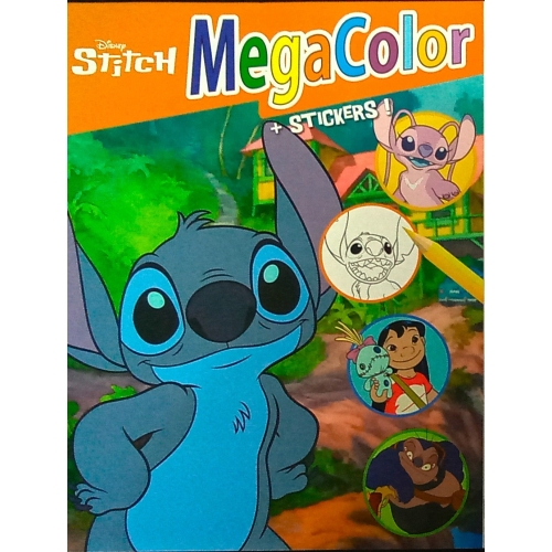 KOLOROWANKA DISNEY MEGA COLOR LILO & STITCH Z NAKLEJKAMI 128 STRON A4 2024