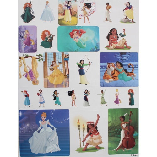 KOLOROWANKA DISNEY PRINCESS MEGA COLOR Z NAKLEJKAMI MERIDA ARIEL KOPCIUSZEK