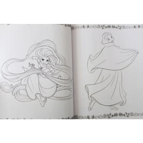 KOLOROWANKA DISNEY PRINCESS MEGA COLOR Z NAKLEJKAMI MERIDA ARIEL KOPCIUSZEK