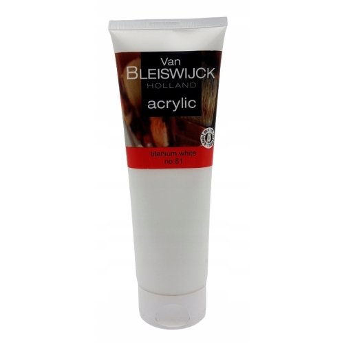 Farba akrylowa firmy Van Bleiswijck 1 tuba 250 ml Titanium White no. 81
