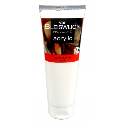 Farba akrylowa firmy Van Bleiswijck 1 tuba 250 ml Titanium White no. 81