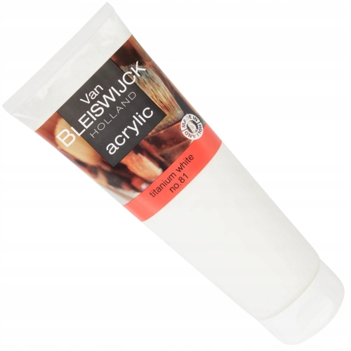 Farba akrylowa firmy Van Bleiswijck 1 tuba 250 ml Titanium White no. 81