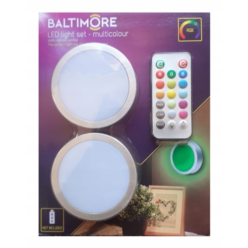 Lampki led ze zdalnym sterowaniem zestaw 2 szt pilot wielokolorowe srebrne