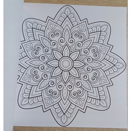ANTYSTRESOWA EKSLUZYWNA KOLOROWANKA KSIĄŻKA MANDALA 200GSM 40 STRON RÓŻOWA