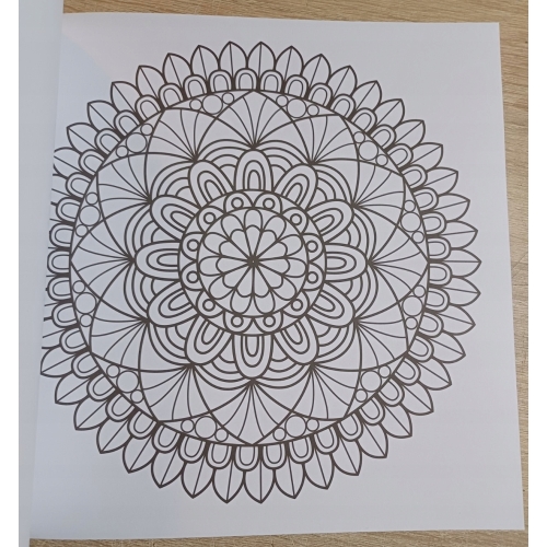 ANTYSTRESOWA EKSLUZYWNA KOLOROWANKA KSIĄŻKA MANDALA 200GSM 40 STRON RÓŻOWA