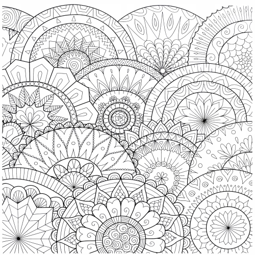 ANTYSTRESOWA EKSLUZYWNA KOLOROWANKA KSIĄŻKA MANDALA 200GSM 40 STRON FIOLET