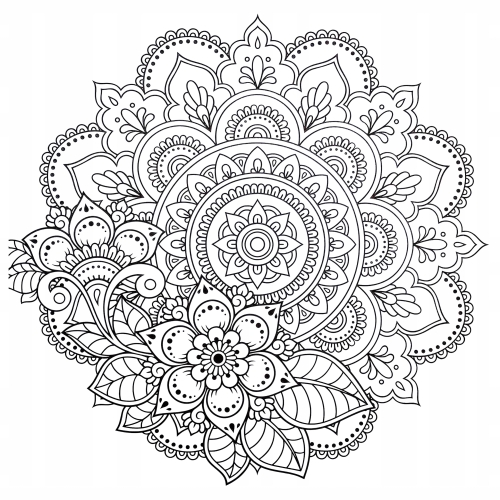 ANTYSTRESOWA EKSLUZYWNA KOLOROWANKA KSIĄŻKA MANDALA 200GSM 40 STRON FIOLET