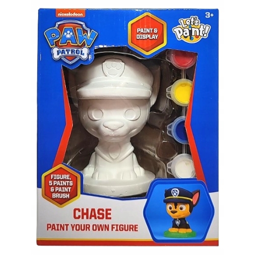 Figurka gipsowa do pomalowania Chase Psi Patrol zestaw 5 farb i pędzelek