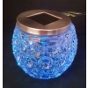 LAMPA SOLARNA SZKLANA KULA LED W KÓŁKA DEKORACJA OGRODU KOLOROWA STOJĄCA 21