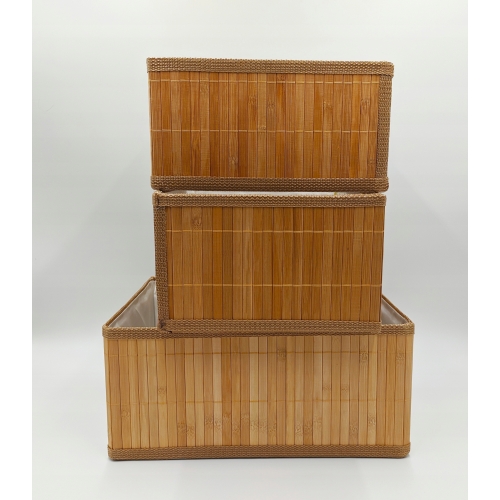 KOSZYK BAMBUSOWY ORGANIZER pudełko do przechowywania wymiar: 24 x 18 x 13cm