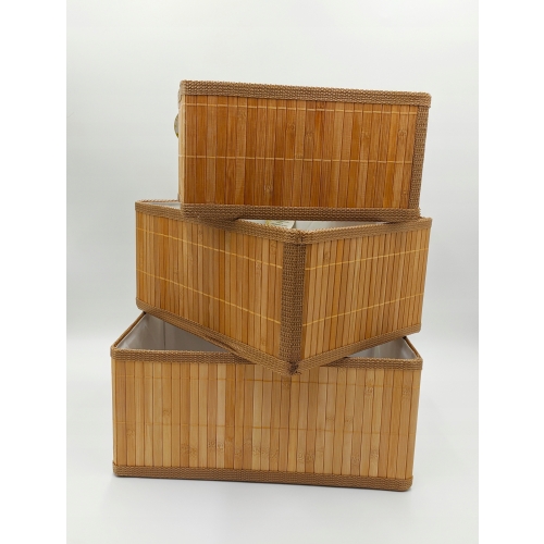 KOSZYK BAMBUSOWY ORGANIZER pudełko do przechowywania wymiar: 24 x 18 x 13cm