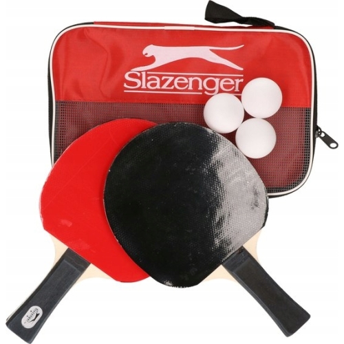 ZESTAW DO PING PONGA TENISA STOŁOWEGO PALETKI RAKIETKI POKROWIEC SLAZENGER