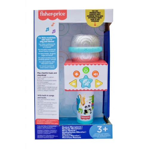 Mikrofon Fisher Price edukacyjny interaktywny grający melodie dla dzieci 2+