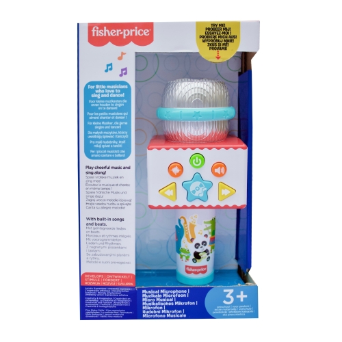 Mikrofon Fisher Price edukacyjny interaktywny grający melodie dla dzieci 2+