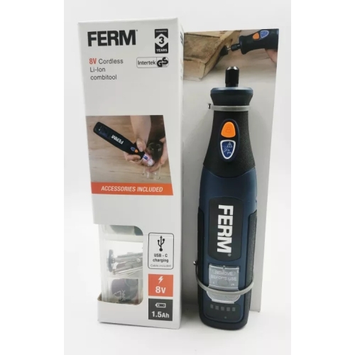 SZLIFIERKA WIELOFUNKCYJNA FERM AKUMULATOROWA 8 V CTM1024 USB 50 ELEMENTÓW