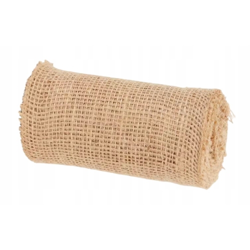 TAŚMA JUTOWA JUTA NATURALNA WSTĄŻKA TAŚMA DO ARANŻACJI DEKORACJI 14cm x 5 m