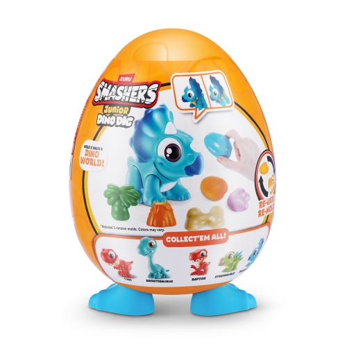 Jajko Jajo Zuru Smashers Junior Dino Dough XXL Kolekcja RAPTOR RED Big Size