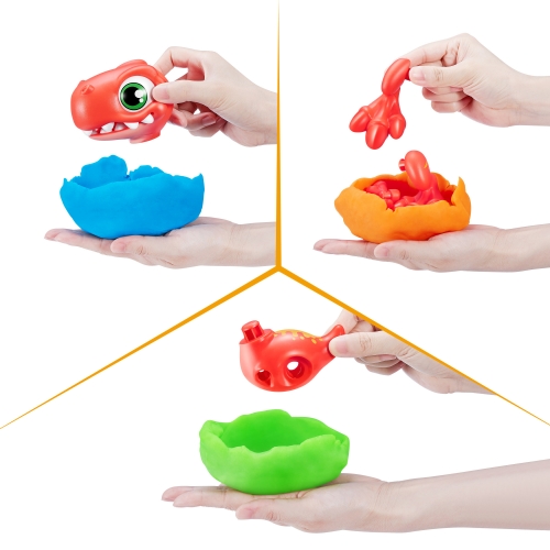 Jajko Jajo Zuru Smashers Junior Dino Dough XXL Kolekcja RAPTOR RED Big Size