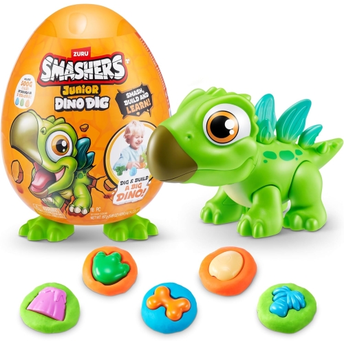 Jajko Jajo Zuru Smashers Junior Dino Dough XXL Kolekcja RAPTOR RED Big Size
