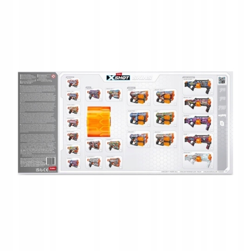 ZURU X-SHOT SKINS WYRZUTNIA LAST STAND ENIGMA PISTOLET + 16 NABOJÓW 8+