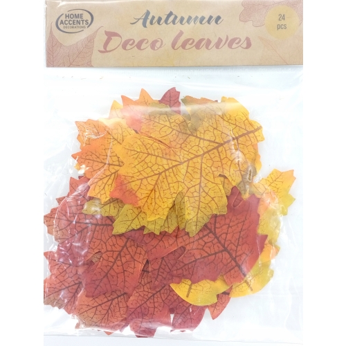 5x LIŚCIE MATERIAŁOWE JESIENNA DEKORACJA OZDOBNA NATURALNE ŻYWE KOLORY 861