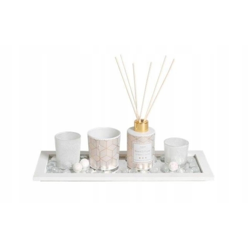 Dyfuzor zapachowy tealight na tacy prezent na święta Aroma Set Czarny 7 pcs