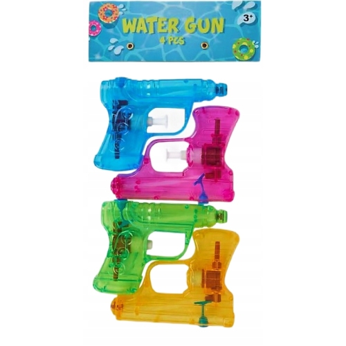 PISTOLET NA WODĘ PISTOLETY NA WODĘ KOLOROWE KIESZONKOWE DLA DZIECI 4 SZT d