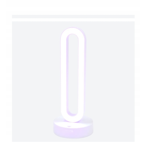 LAMPA LED WIELOKOLOROWA RGB DEKORACYJNA AKUMULATOROWA USB PILOT 27 CM BIAŁA