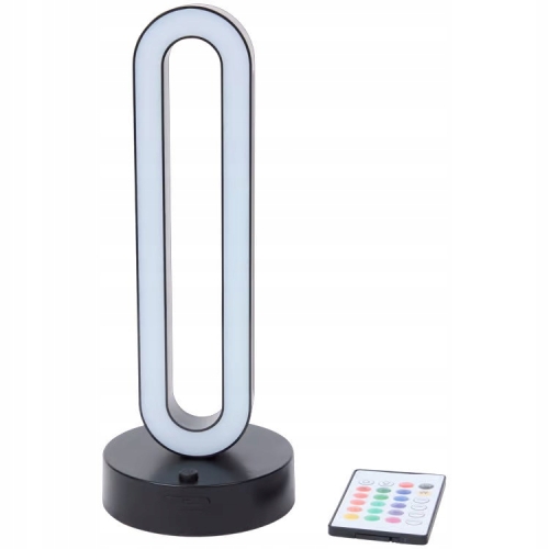 LAMPA LED WIELOKOLOROWA DEKORACYJNA AKUMULATOROWA USB PILOT 27 CM CZARNA