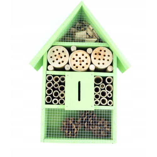DOMEK hotel BUDKA lęgowa OWADÓW motyli karmnik naturalne drewno xxl 37 cm