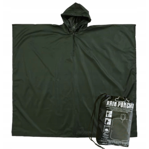 Ponczo PONCHO przeciwdeszczowe 155-190 cm wodoodporne 2650 mm kolor ZIELONY