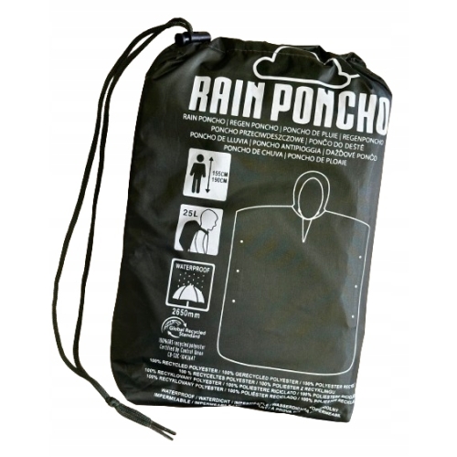 Ponczo PONCHO przeciwdeszczowe 155-190 cm wodoodporne 2650 mm kolor ZIELONY