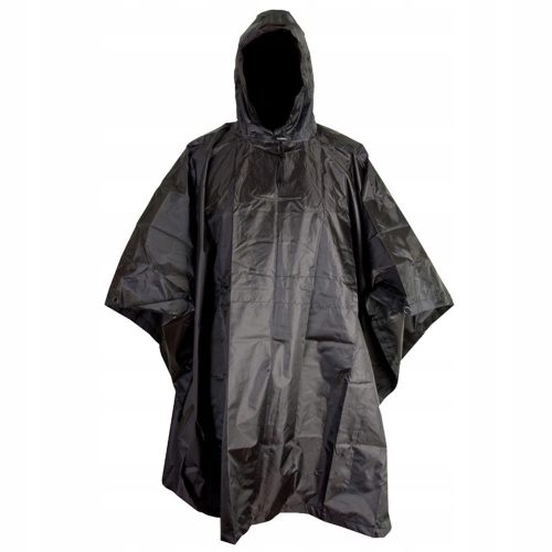 Ponczo PONCHO przeciwdeszczowe 155-190 cm wodoodporne 2650 mm kolor CZARNY