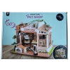 Drewniany model do samodzielnego skladania Pet Shop 3D z podświetleniem 90