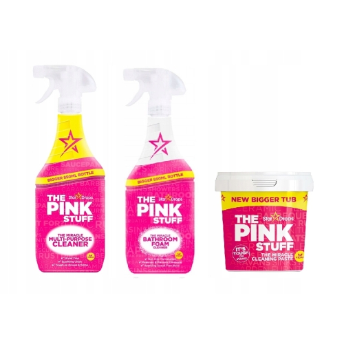 Środki do czyszczenia i szorowania PINK STUFF Pasta + 2 płyny zestaw 3 szt