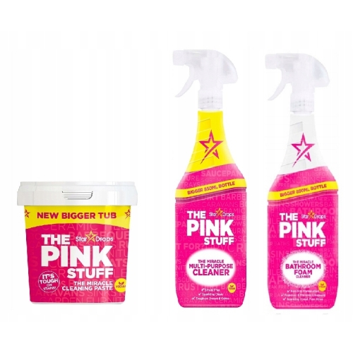 Środki do czyszczenia i szorowania PINK STUFF 2 płyny + Pasta zestaw 3 szt