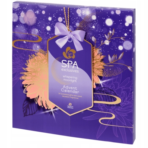 KALENDARZ ADWENTOWY 24 KOSMETYKI SPA EXCLUSIVES KREM BALSAM PEELING MYDŁO F