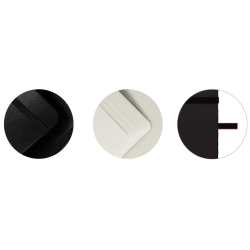 Szkicownik A4 w twardej oprawie z gumką 50 ark wysoka gramatura 150g czarny