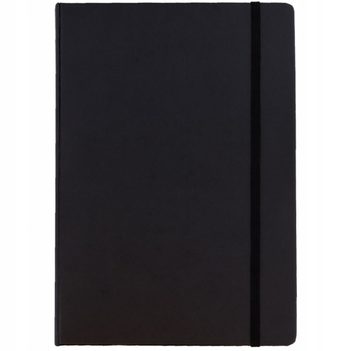 Szkicownik A4 w twardej oprawie z gumką 50 ark wysoka gramatura 150g czarny