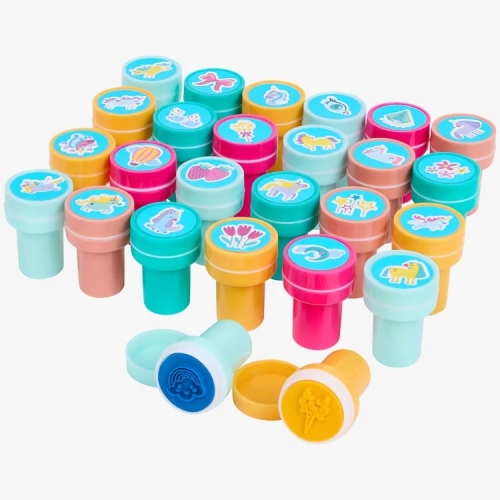 PIECZĄTKI STEMPLE DO DEKOROWANIA Z MOTYWEM MINI SMOKI DLA DZIECI 26 SZTUK