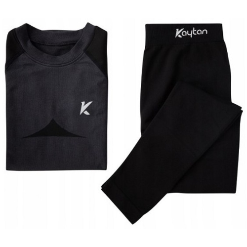 Komplet Bielizna Termoaktywna KAYTAN THERMO SET KIDS czarny rozmiar 134-140