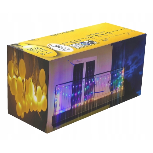 Girlanda ogrodowa 50 szt LED duże kulki Biel ciepła 1650 cm zasilanie 220V
