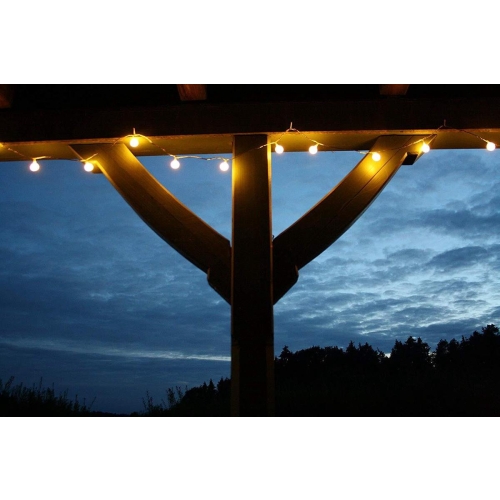 Girlanda ogrodowa 50 szt LED duże kulki Biel ciepła 1650 cm zasilanie 220V