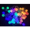Kolorowa Girlanda PARTY LIGHTS 50 LED 2,5 cm matowe kulki długość 1500 cm