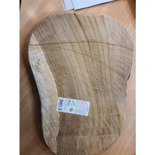 TACA DESKA OZDOBNA NATURALNE DREWNO TEKOWE DEKORACJA 33 x 3cm NIEREGULARNA